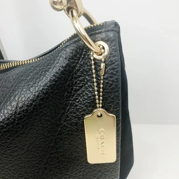Coach Mixed Leather Shoulder Bag - Picture 6 of 11